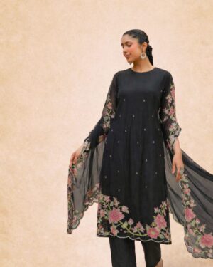 Noor Luxe Organza Embroidered Suit