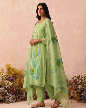 Elegant Printed Mal Cotton Suit